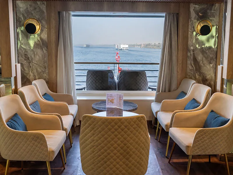 Lounge aboard the Royal Signature Nile Cruise Nile cruise